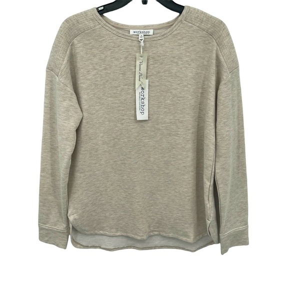 Workshop Oatmeal Heather Long Sleeve Sweater Size Small - Picture 1 of 8
